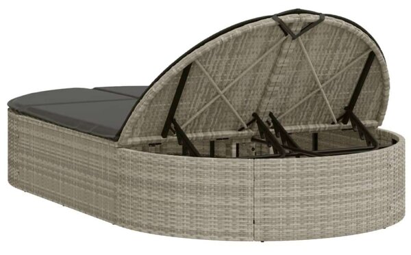 VidaXL Dupla Napozóágy - Polyrattan - 200cm