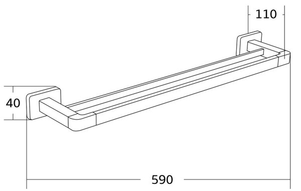 Mexen tartozékok, ASIS törölközőtartó, króm, 7017625-00