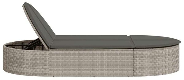 VidaXL Dupla Napozóágy - Polyrattan - 200cm