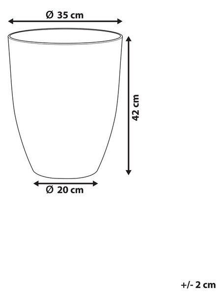 Virágcserép CROTON 35 cm Törtfehér