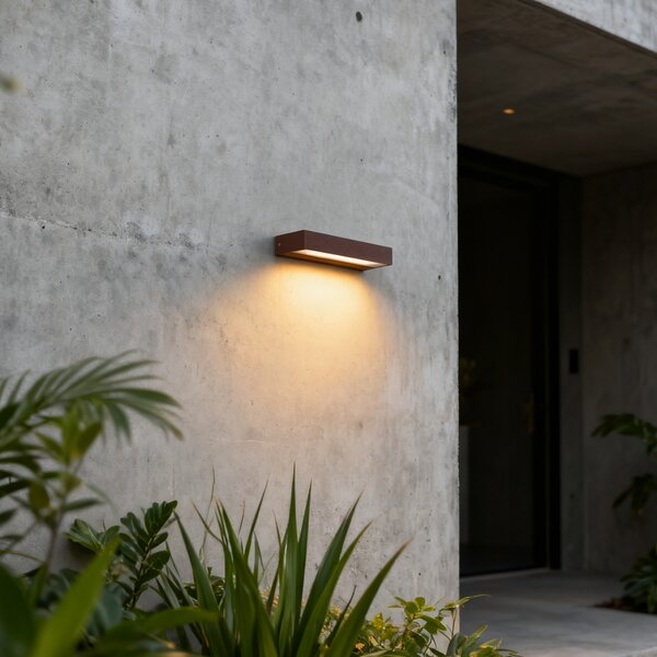 Modern rozsdabarna fali lámpa 22 cm LED-del IP65 - Hannah
