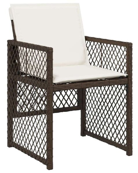 VidaXL Polyrattan Kerti Étkezőgarnitúra - 7 részes, Barna