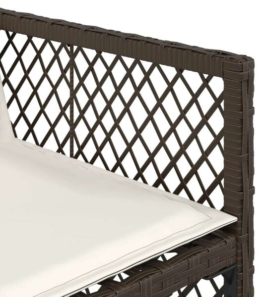 VidaXL Polyrattan Kerti Étkezőgarnitúra - 7 részes, Barna