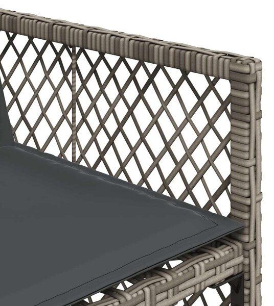 VidaXL 13 részes szürke polyrattan kerti ülőgarnitúra párnákkal