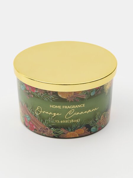 Sinsay - Karácsonyi illatgyertya Orange cinnamon - zöld
