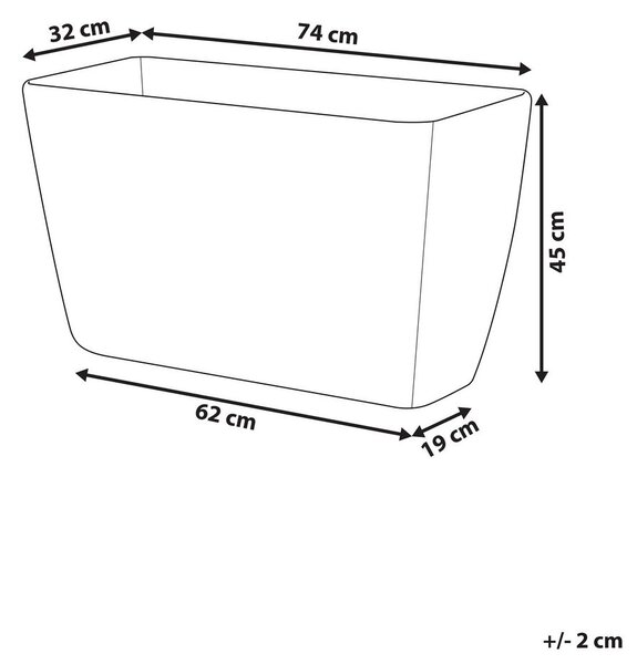 Virágcserép BARIS 74 cm Szürke
