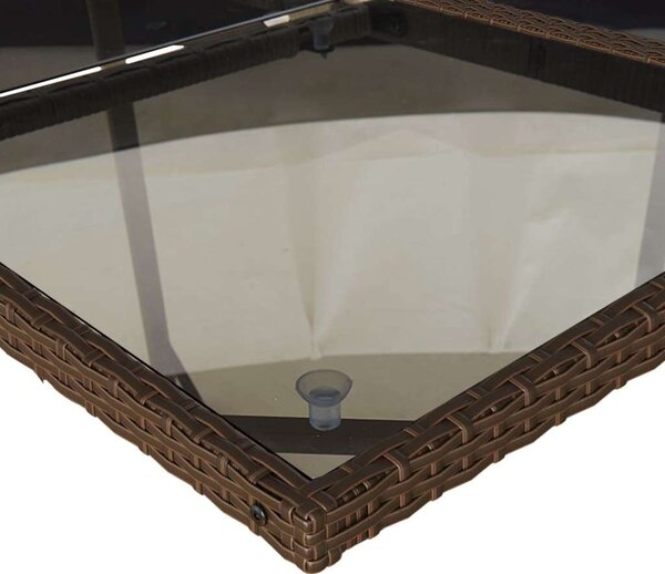 VidaXL Polyrattan Kerti Étkezőgarnitúra - 13 részes - Barna