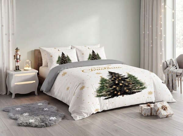 3D Mikroszálas ágyneműhuzat MERRY TREES fehér Ágyneműhuzat mérete: 2 ks 70 x 90 cm | 140 x 200 cm