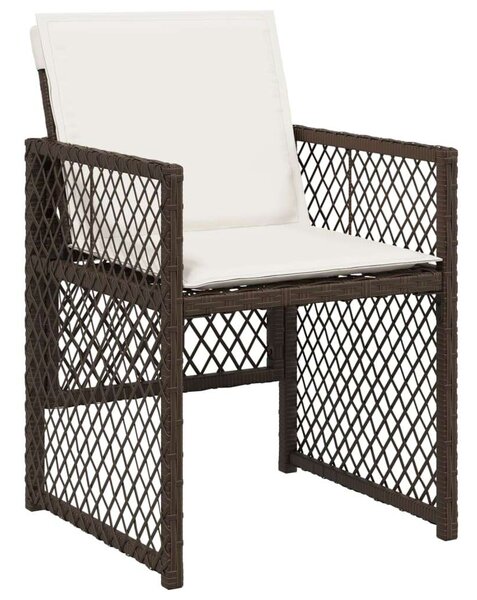 VidaXL Kerti Étkezőgarnitúra - 5 részes - Barna Polyrattan