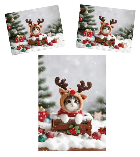 3D mikroszálas ágyneműhuzat RUDOLPH KITTEN színes Ágyneműhuzat mérete: 2 ks 70 x 90 cm | 140 x 200 cm