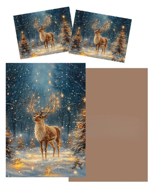 3D mikroszálas ágynemű STARLIGHT DEER színes Ágyneműhuzat mérete: 2 ks 70 x 90 cm | 140 x 200 cm