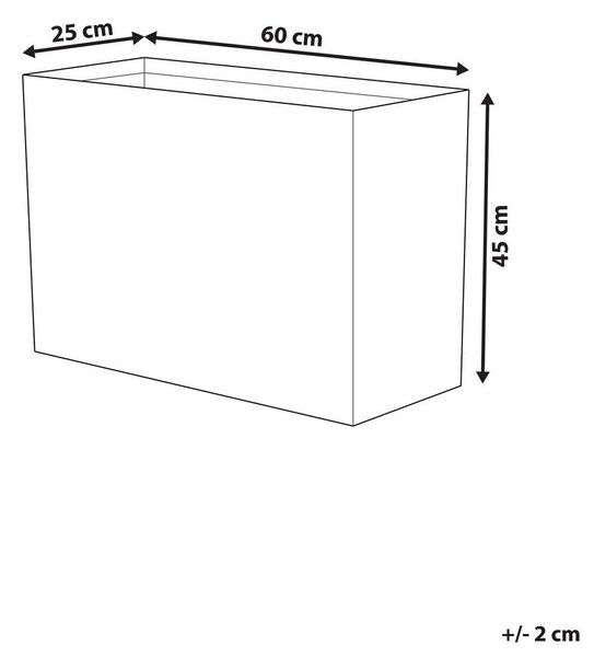 Virágcserép EDESSA 60 cm Sötétbarna