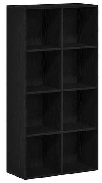 Fekete tölgy szerelt fa könyvespolc 66x30x130 cm