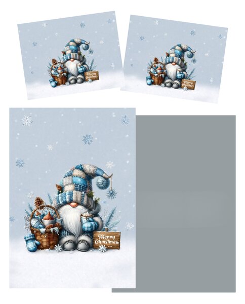 3D Mikroszálas ágyneműhuzat FROSTY GNOME színes Ágyneműhuzat mérete: 2 ks 70 x 90 cm | 140 x 200 cm