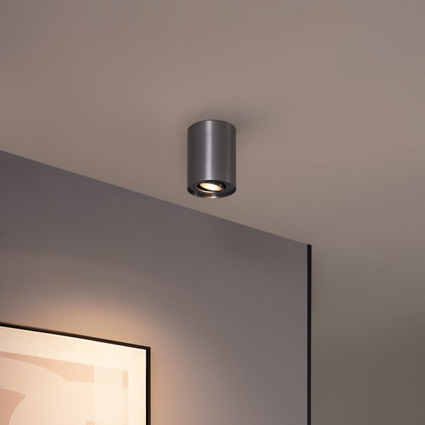 Modern, dönthető GU10-es beépíthető spotlámpa, fegyverfüst színű, 50 mm - Rondoo Up