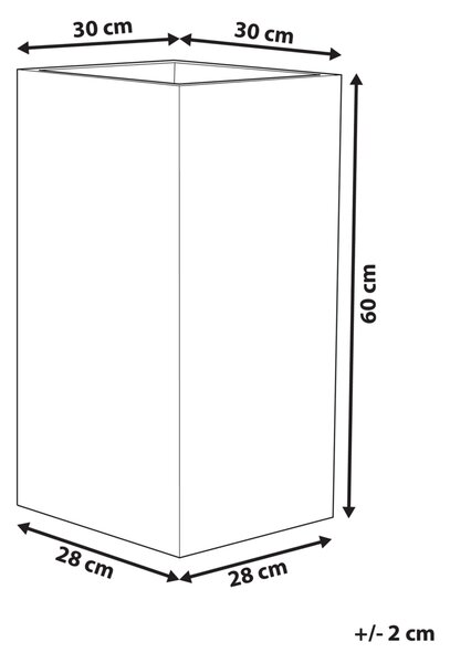 Virágcserép TENNO 30 cm Sötétbarna