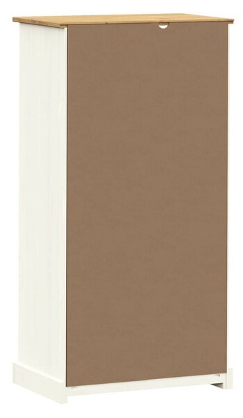VIGO fehér tömör fenyőfa könyvespolc 60x35x114,5 cm