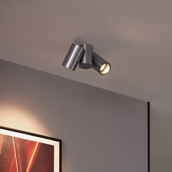 Design beépíthető spotlámpa, antracit GU10 50 mm, 2 db dönthető - Michael