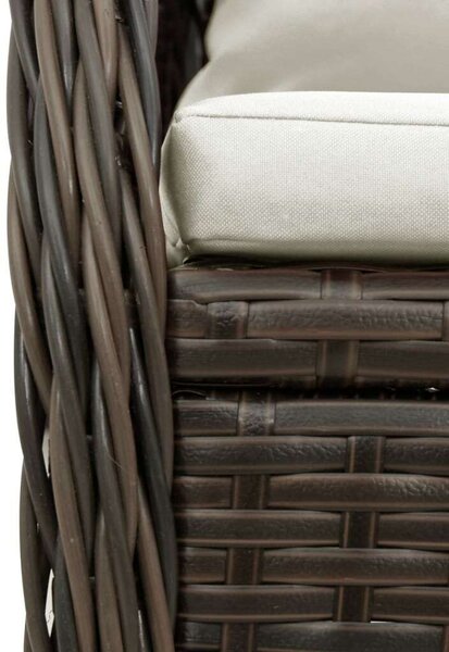 VidaXL Polyrattan Kerti Étkezőgarnitúra - 7 részes