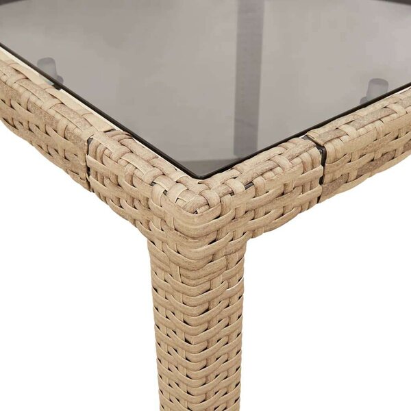 VidaXL Kerti Étkezőgarnitúra - Polyrattan - 5 részes - Bézs