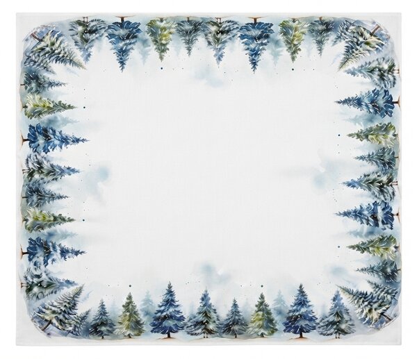 Karácsonyi asztalterítő SNOWY FOREST 85x85 cm, fehér