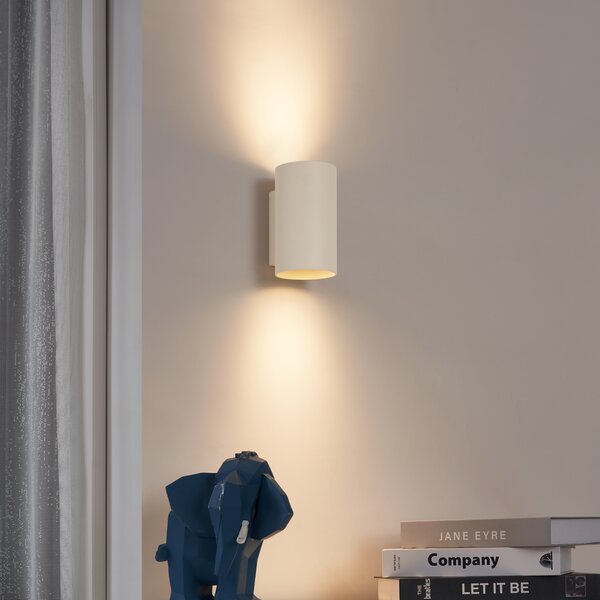 Modern bézs fali lámpa GU10 50 mm kerek 2-lámpás - Sandy