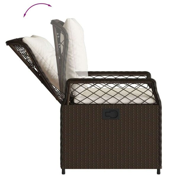 VidaXL Polyrattan Kerti Étkezőgarnitúra - 7 részes