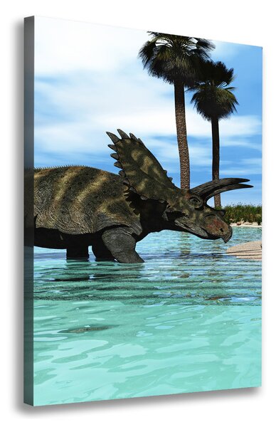Vászonkép Dinoszauruszok a strandon