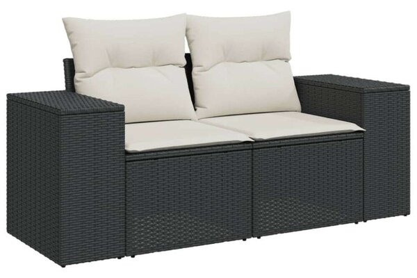 VidaXL Polyrattan Kerti Ülőgarnitúra - 10 részes - Fekete