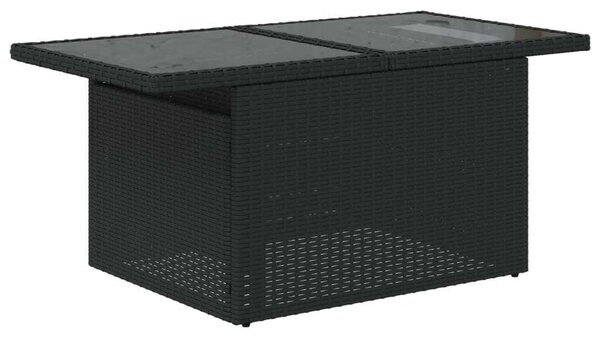 VidaXL Polyrattan Kerti Ülőgarnitúra - 9 részes - Fekete