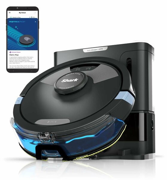 Shark Matrix Plus RV2620WAEU robotporszívó, 650 W, 0,3 l, 360 LiDAR, Matrix Clean, Fekete