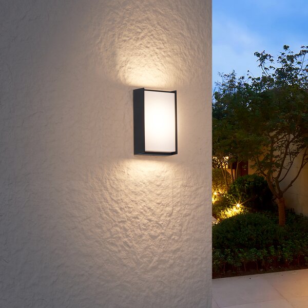 Modern fekete kültéri fali lámpa LED-del IP65 - Packet