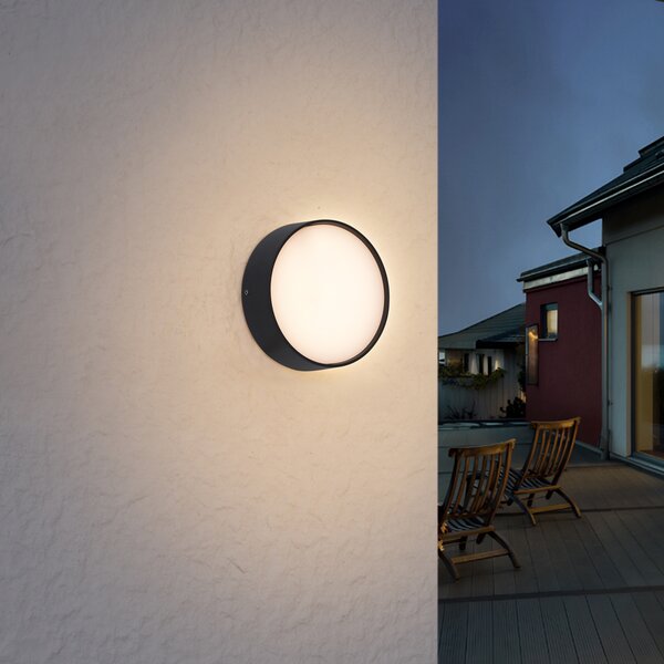 Modern fekete kültéri fali lámpa LED-del IP65 - Dop