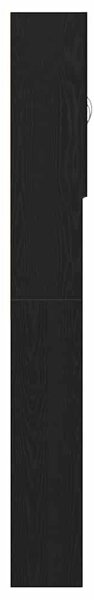 VidaXL fekete tölgy színű mosógépszekrény 64 x 25,5 x 190 cm