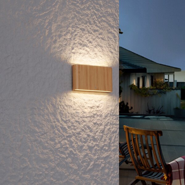 Skandináv kültéri fali lámpa famintás 17,5 cm LED-del IP65 - Batt