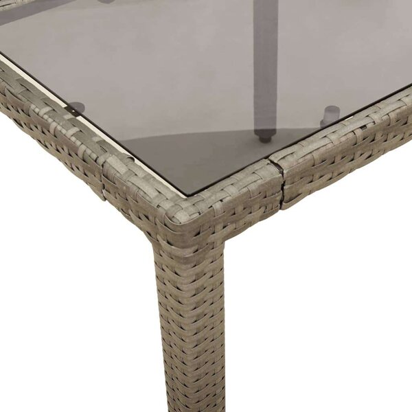 Polyrattan Kerti Étkezőgarnitúra - 5 részes - Szürke