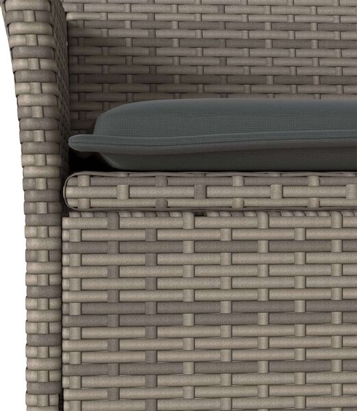 VidaXL Polyrattan Kerti Étkezőgarnitúra - 7 részes - Szürke