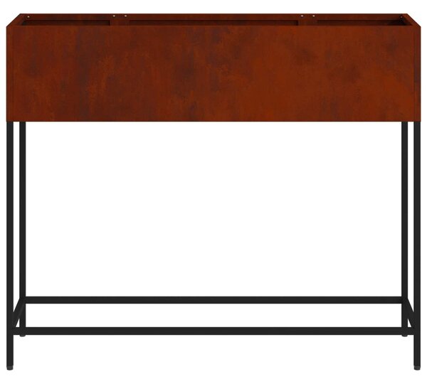 VidaXL Emelt Kerti Ültetőláda - 100x26x82 cm, Időjárásálló Acél