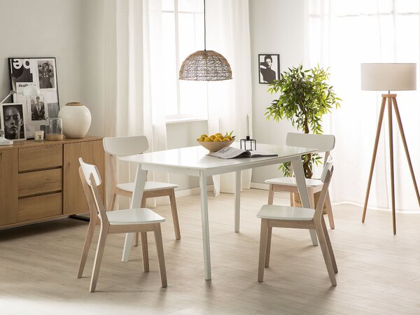 Kihúzható étkezőasztal SANFORD Fehér 120/160 cm 80 cm