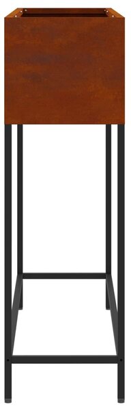 VidaXL Emelt Kerti Ültetőláda - 100x26x82 cm, Időjárásálló Acél