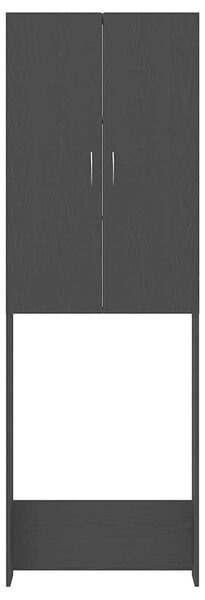 VidaXL fekete tölgy színű mosógépszekrény 64 x 25,5 x 190 cm