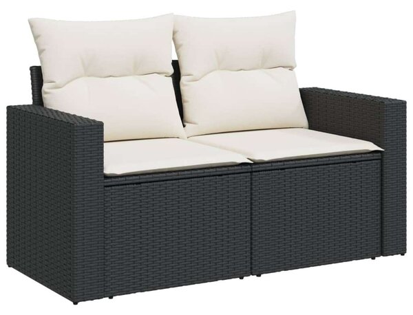 VidaXL Polyrattan Kerti Ülőgarnitúra - 11 részes - Fekete