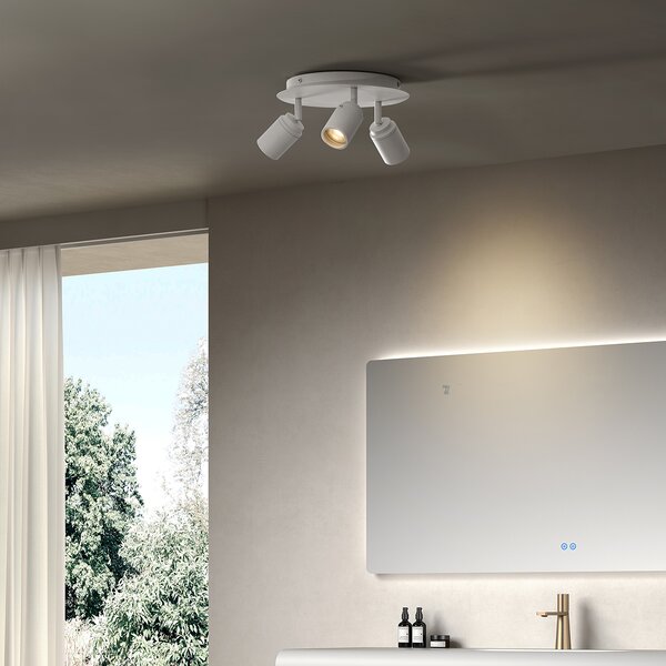 Modern fürdőszobai spotlámpa fehér 3-lámpás IP44 - Ducha