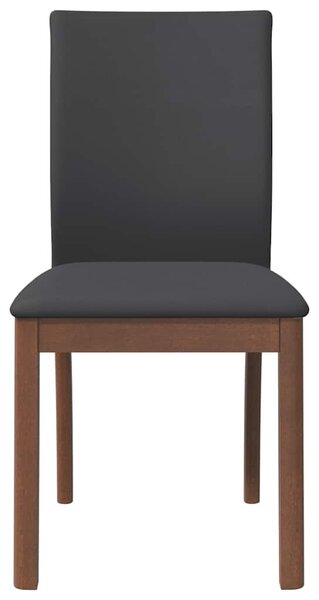 VidaXL 2 db barna tömörfa gumiból készült étkezőszékek párnákkal
