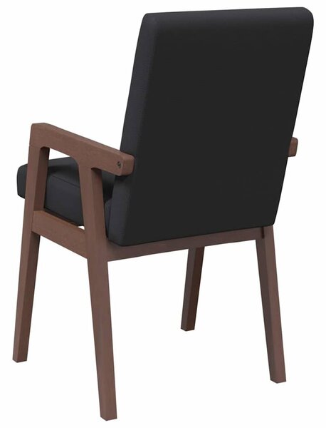 VidaXL 2 db barna tömörfa gumiból készült étkezőszékek párnákkal