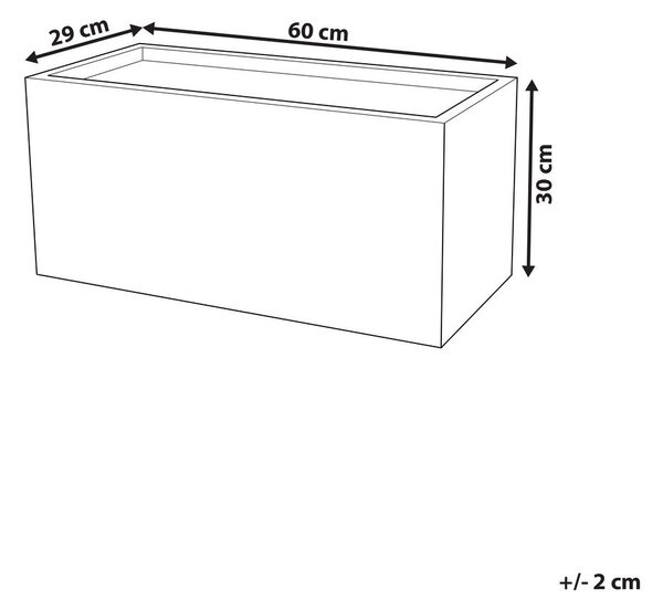 Virágcserép MYRA 60 cm Fekete