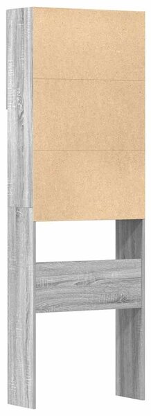 VidaXL szürke sonoma szerelt fa mosógépszekrény 64 x 24 x 190 cm