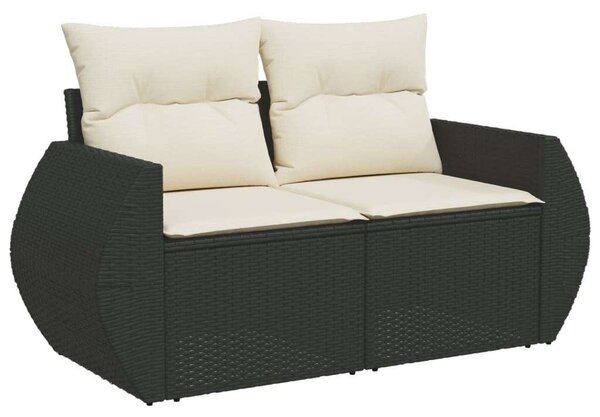 VidaXL Polyrattan Kerti Ülőgarnitúra - 6 részes - Fekete