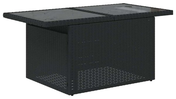 VidaXL Polyrattan Kerti Ülőgarnitúra - 11 részes - Fekete