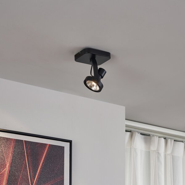 Design mennyezeti spotlámpa fekete GU10 70mm forgatható és dőnthető - Vo